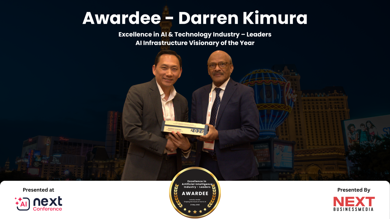 Darren Kimura honored as AI Infrastructure Visionary of the Year at AI Next Awards 2026, Las Vegas